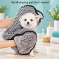 Dog Cat Bath Towel Quick Dry Absorbent Chenille Pet Drying Towel