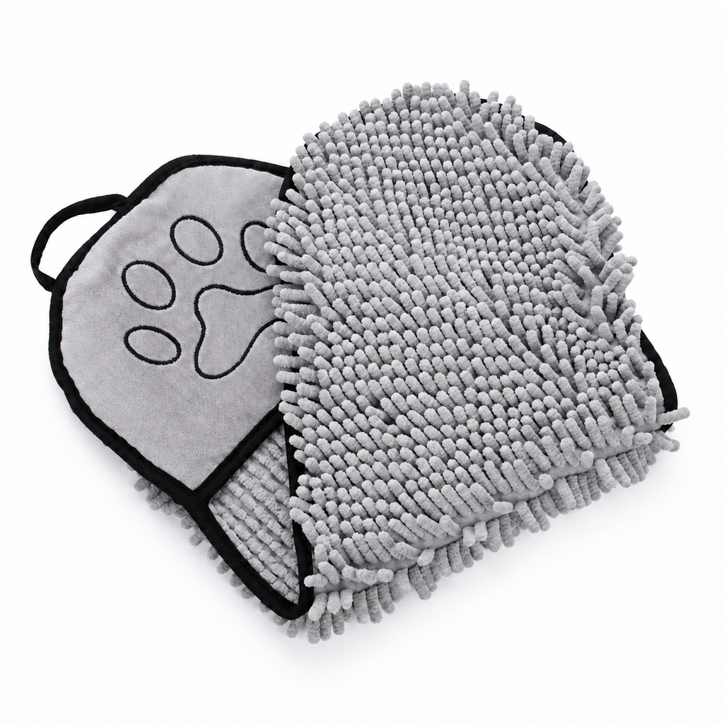 Dog Cat Bath Towel Quick Dry Absorbent Chenille Pet Drying Towel