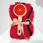 Pet Bath & Grooming Set – Massage Brush & Drying Towel