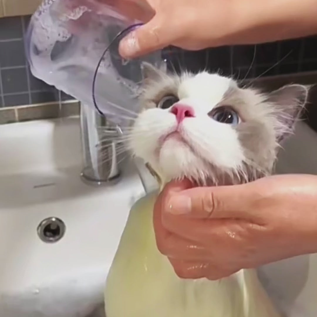 Dog Cat Bath Brush Shampoo Hair Remover Grooming Massage Brush